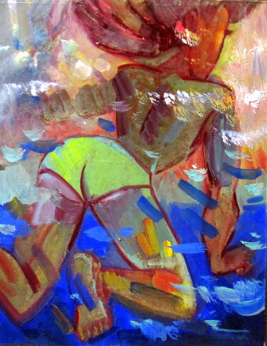 Картина под названием "=и под водой прекра…" - Владимир Черемных, Подлинное произведение искусства, Масло