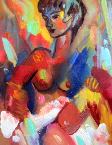 Pittura intitolato "=эротическое фэнтез…" da Vladimir Cheremnykh, Opera d'arte originale, Olio