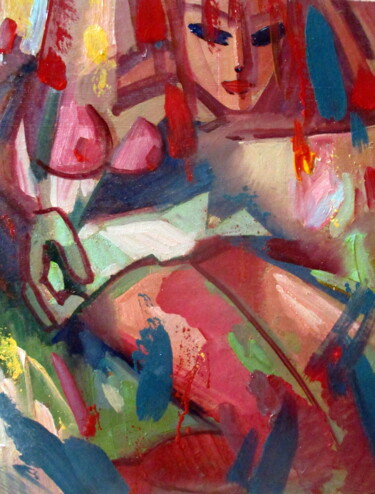 Картина под названием "=эротический этюд-0…" - Владимир Черемных, Подлинное произведение искусства, Масло