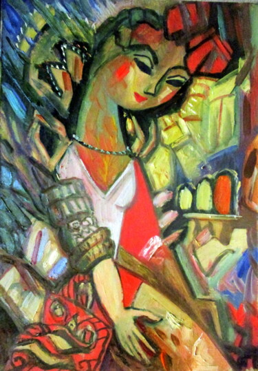 Painting titled "=без названия или о…" by Vladimir Cheremnykh, Original Artwork, Oil