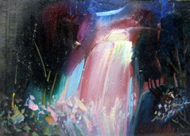 Painting titled "=водопад=" by Vladimir Cheremnykh, Original Artwork, Oil