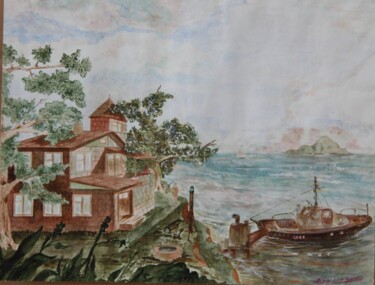 Peinture intitulée "22, By the Sea, pap…" par Volodymyr Chukhas, Œuvre d'art originale, Aquarelle