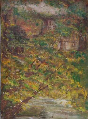 Pintura intitulada "24, Grandma's house…" por Volodymyr Chukhas, Obras de arte originais, Óleo