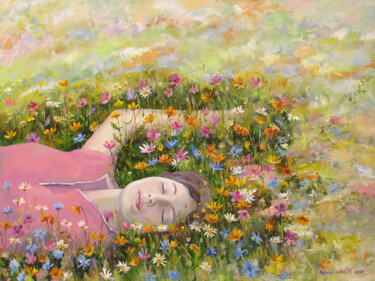 Картина под названием "Летний зной" - Ворошилова Наталия, Подлинное произведение искусства, Масло