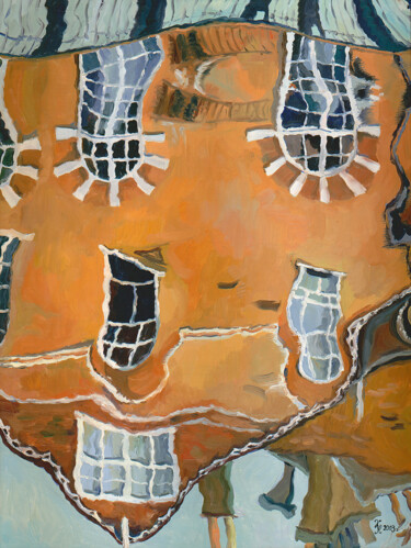 Картина под названием "Отражение. Лондон" - Ворошилова Наталия, Подлинное произведение искусства, Масло