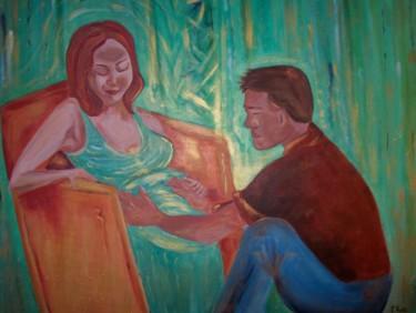 Peinture intitulée "Maternité" par Virginie Piatti, Œuvre d'art originale, Acrylique