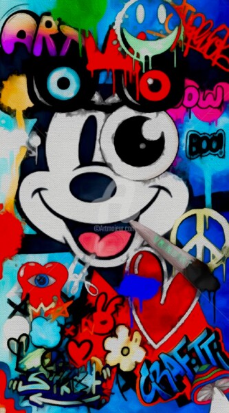 Arts numériques intitulée "Mickey Mouse" par Vrineart, Œuvre d'art originale, Photo montage