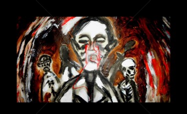 Peinture intitulée "shoah 1" par Vrineart, Œuvre d'art originale, Acrylique