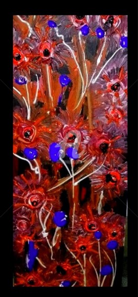 Peinture intitulée "Les fleurs du mal" par Vrineart, Œuvre d'art originale, Acrylique
