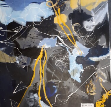Pittura intitolato "Paysage intérieur 4" da Valerie Salem, Opera d'arte originale, Acrilico