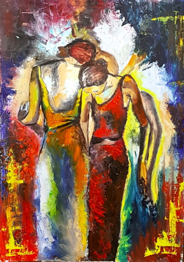 Painting titled "Women" by Véroniq'S, Original Artwork, Oil