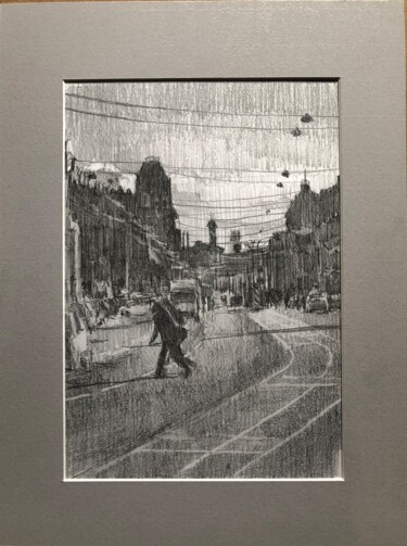 Dessin intitulée "Drawing art Citysca…" par Vsevolod Chistiakov, Œuvre d'art originale, Crayon