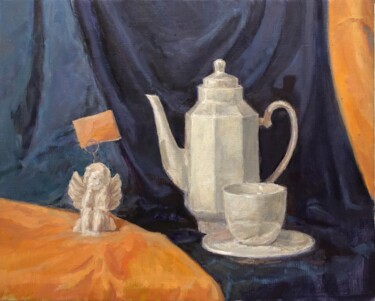 Peinture intitulée "Still life with Ang…" par Vsevolod Chistiakov, Œuvre d'art originale, Huile