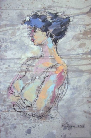 Peinture intitulée "Model 4" par Raluca Vulcan, Œuvre d'art originale