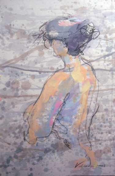 Painting titled "Model 6" by Raluca Vulcan, Original Artwork