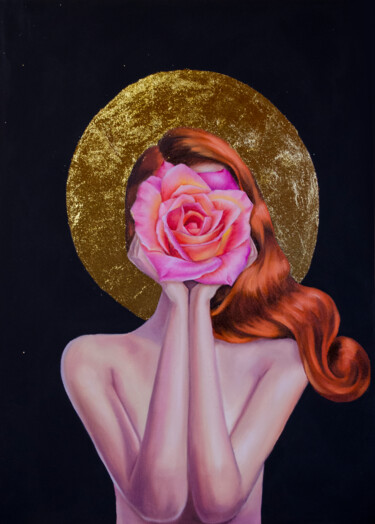 Pintura titulada "Lilith Woman Painti…" por Elena Vybiranets, Obra de arte original, Oleo Montado en Bastidor de camilla de…