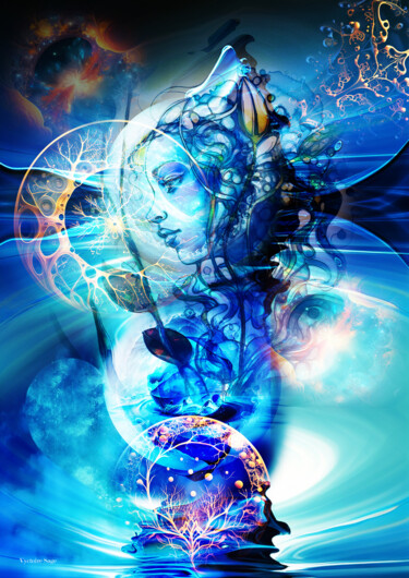 数字艺术 标题为“Avatar” 由Vyctoire Sage, 原创艺术品, 照片蒙太奇