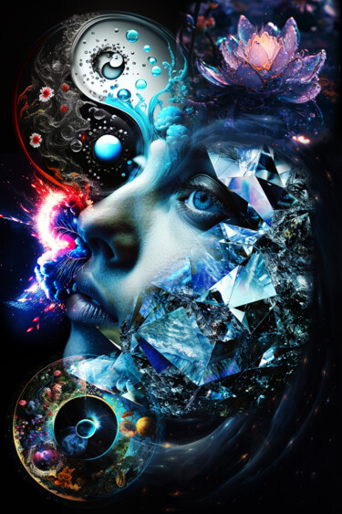 数字艺术 标题为“Diamond Girl” 由Vyctoire Sage, 原创艺术品, 照片蒙太奇