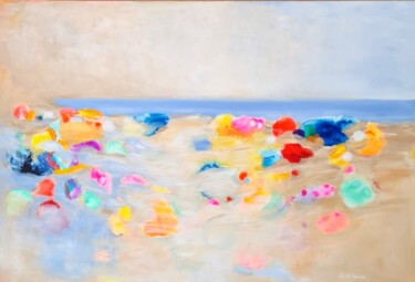 Painting titled "Candy Beach" by Wioletta Gancarz, Original Artwork, Acrylic