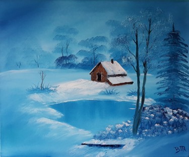 "Winterlake" başlıklı Tablo Bettie Melieste tarafından, Orijinal sanat, Petrol