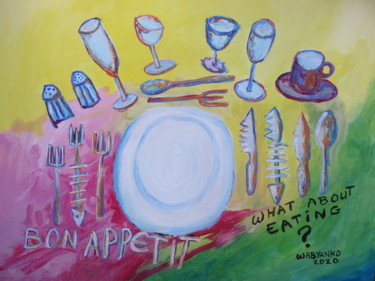 Painting titled "Bon Appétit" by Wabyanko, Original Artwork, Acrylic