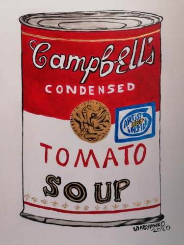 Painting titled "Tomato soup Artist…" by Wabyanko, Original Artwork, Acrylic