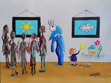 Pintura titulada "My First Art Exhibi…" por Wabyanko, Obra de arte original, Acrílico