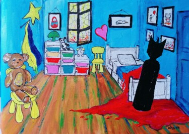 Peinture intitulée "Chambre enfant zone…" par Wabyanko, Œuvre d'art originale, Acrylique