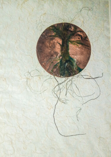 Estampas & grabados titulada "Arbul" por Waisburd, Obra de arte original, Monotipia Montado en Cartulina