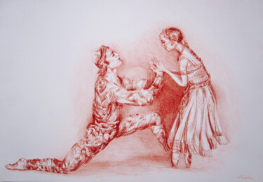 「Ballet La Bayadère…」というタイトルの描画 Walid Lemkecherによって, オリジナルのアートワーク, 鉛筆