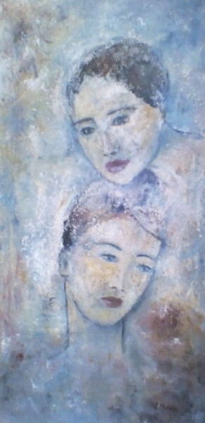 Malarstwo zatytułowany „Sisters” autorstwa Valérie Morin, Oryginalna praca, Akryl