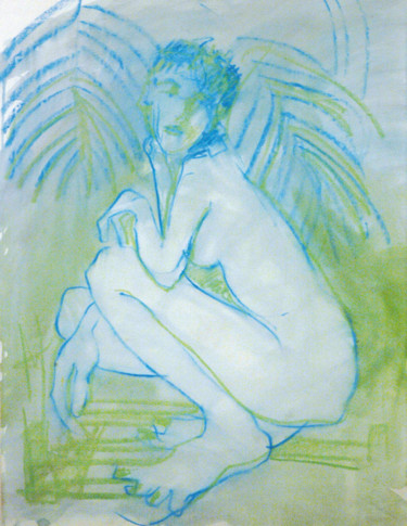 Tekening getiteld "Bild Diem-Archiv Nr…" door Walter Diem, Origineel Kunstwerk, Aquarel