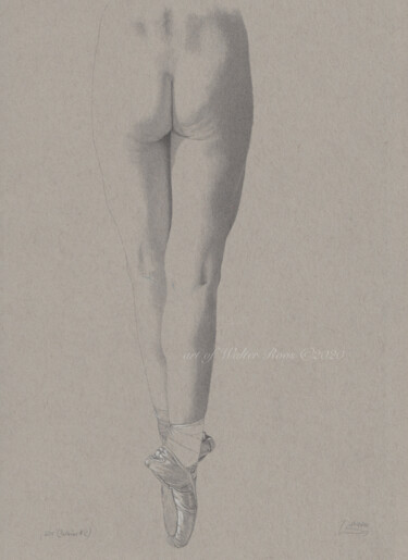 Drawing titled ""Ballerina Nr.12 (2…" by Walter Roos, Original Artwork, Pencil