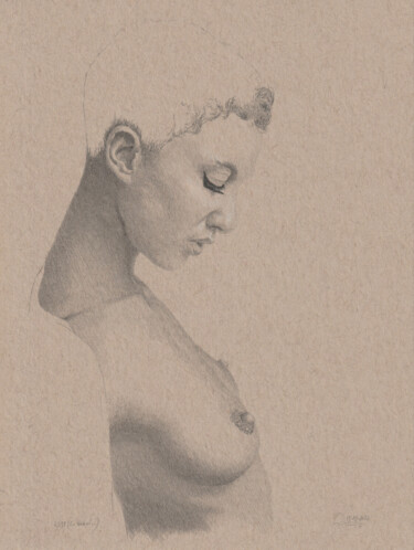 Σχέδιο με τίτλο ""C. looks down (23:…" από Walter Roos, Αυθεντικά έργα τέχνης, Μολύβι