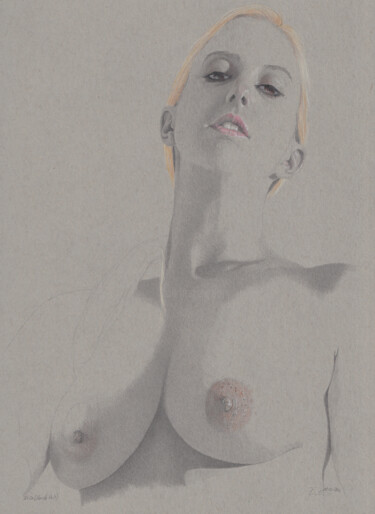 Σχέδιο με τίτλο ""Blonde Nr.4 (22:30…" από Walter Roos, Αυθεντικά έργα τέχνης, Μολύβι