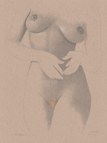 Drawing titled ""Blond (23:37)"" by Walter Roos, Original Artwork, Pencil