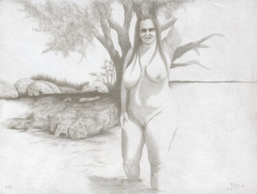 Drawing titled ""Nr.26 (22.37)"" by Walter Roos, Original Artwork, Silverpoint