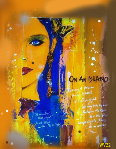 Schilderij getiteld "On an island" door Walter Vermeulen, Origineel Kunstwerk, Digitaal Schilderwerk