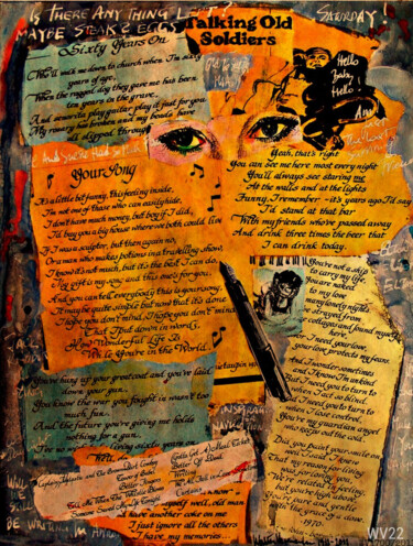 Collages titled "Writing" by Walter Vermeulen, Original Artwork, Collages