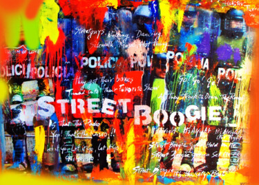 Pintura intitulada "Street Boogie" por Walter Vermeulen, Obras de arte originais, Pintura digital
