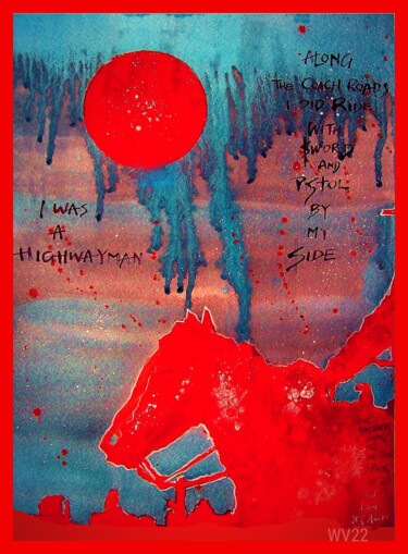 Malerei mit dem Titel "Highwayman" von Walter Vermeulen, Original-Kunstwerk, Digitale Malerei