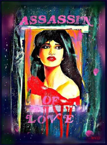 Disegno intitolato "Assassin Of Love" da Walter Vermeulen, Opera d'arte originale, Pittura digitale