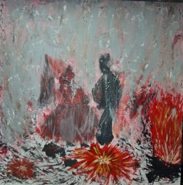 Pintura titulada "Tanz auf dem Vulkan" por Waltraud Zechmeister, Obra de arte original, Acrílico