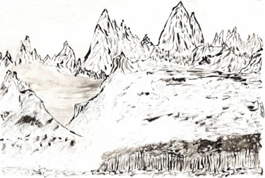 "Chaînes de montagne…" başlıklı Tablo Mf Arts-Créations tarafından, Orijinal sanat, Akrilik