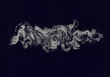 Estampas & grabados titulada "Deux ailes et une â…" por Suo Yuan Wang, Obra de arte original, Aguafuerte