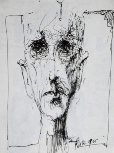 Drawing titled "Herr K." by Stephan Rodriguez Warnemünde, Original Artwork, Ink