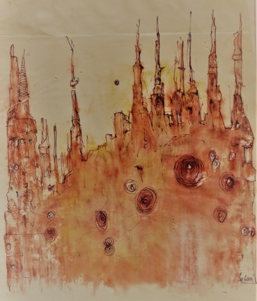 Dibujo titulada "Sodom und Gomorrha…" por Stephan Rodriguez Warnemünde, Obra de arte original, Conté