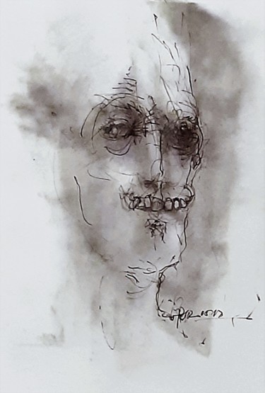 Zeichnungen mit dem Titel "Der Rest ist Schwei…" von Stephan Rodriguez Warnemünde, Original-Kunstwerk, Tinte