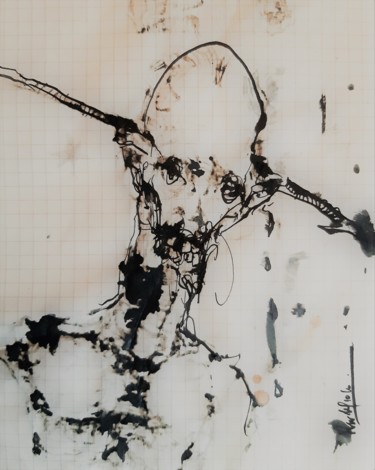 Disegno intitolato "Abel" da Stephan Rodriguez Warnemünde, Opera d'arte originale, Inchiostro