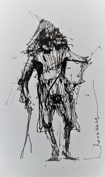 Disegno intitolato "gloria mundi" da Stephan Rodriguez Warnemünde, Opera d'arte originale, Inchiostro